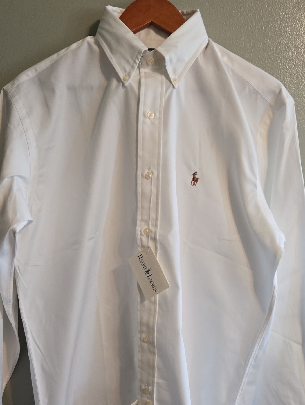 Ralph Lauren Dress Shirt Men's 15 X 33 White Yarmouth Oxford Button Down